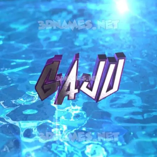 gaju in Water 2015 style - 3D name wallpaper