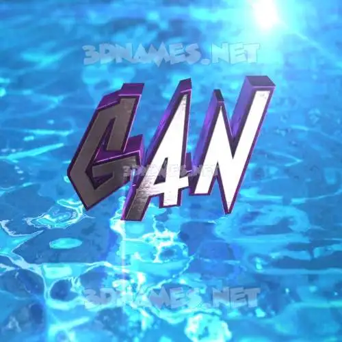 gan in Water 2015 style - 3D name wallpaper