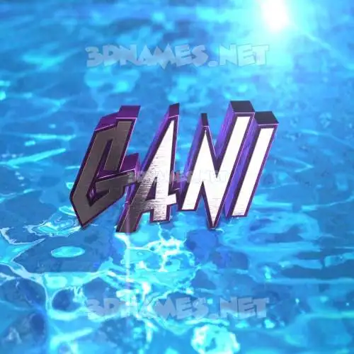 gani in Water 2015 style - 3D name wallpaper gani in Water 2015 style - 3D name wallpaper