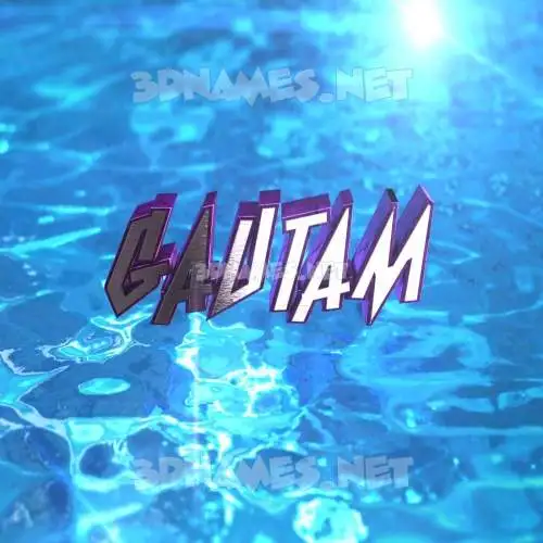 gautam in Water 2015 style - 3D name wallpaper gautam in Water 2015 style - 3D name wallpaper