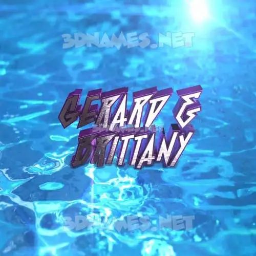 gerard & brittany in Water 2015 style - 3D name wallpaper gerard & brittany in Water 2015 style - 3D name wallpaper