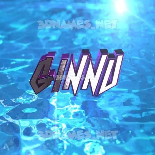 ginnu in Water 2015 style - 3D name wallpaper ginnu in Water 2015 style - 3D name wallpaper