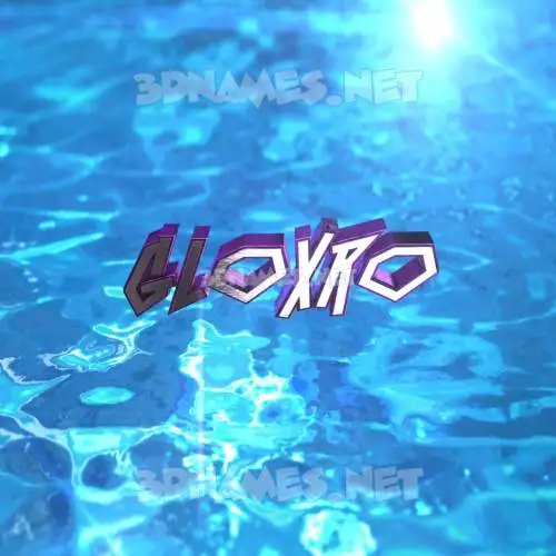 gloxro in Water 2015 style - 3D name wallpaper gloxro in Water 2015 style - 3D name wallpaper