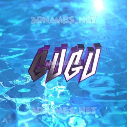 gugu in Water 2015 style - 3D name wallpaper gugu in Water 2015 style - 3D name wallpaper