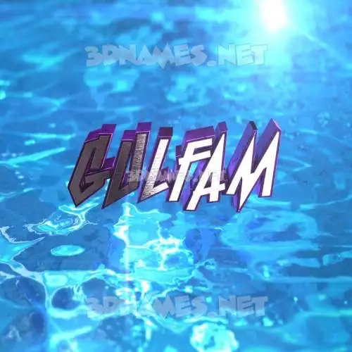 gulfam in Water 2015 style - 3D name wallpaper gulfam in Water 2015 style - 3D name wallpaper