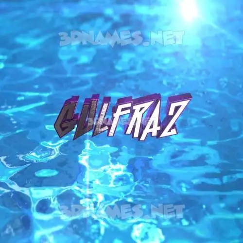 gulfraz in Water 2015 style - 3D name wallpaper gulfraz in Water 2015 style - 3D name wallpaper
