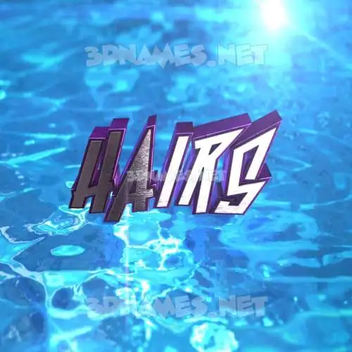 hairs in Water 2015 style - 3D name wallpaper hairs in Water 2015 style - 3D name wallpaper