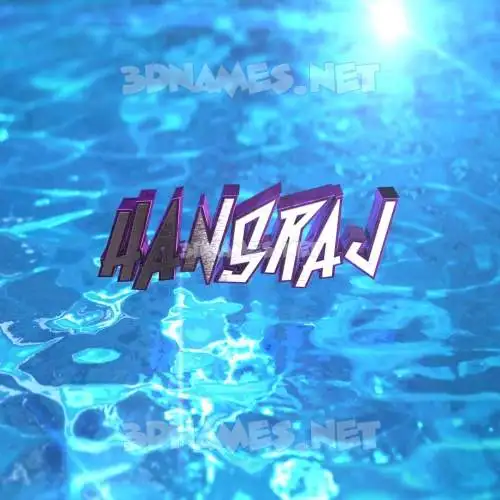 hansraj in Water 2015 style - 3D name wallpaper hansraj in Water 2015 style - 3D name wallpaper