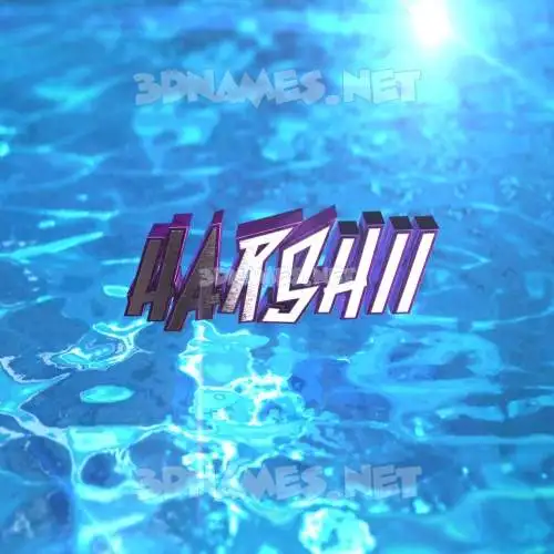 harshii in Water 2015 style - 3D name wallpaper