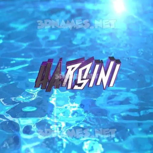 harsini in Water 2015 style - 3D name wallpaper