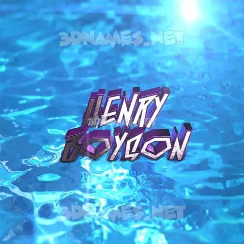 henry boyson in Water 2015 style - 3D name wallpaper henry boyson in Water 2015 style - 3D name wallpaper