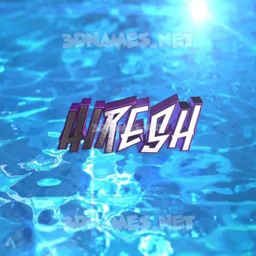 hiresh in Water 2015 style - 3D name wallpaper