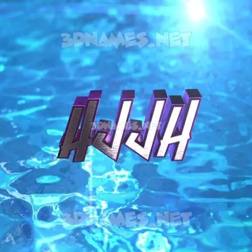 hjjh in Water 2015 style - 3D name wallpaper