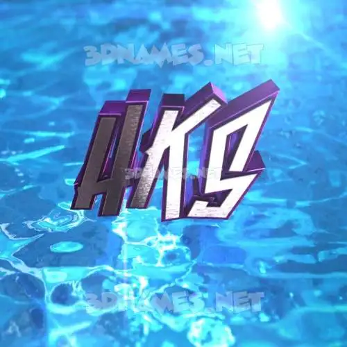 hks in Water 2015 style - 3D name wallpaper
