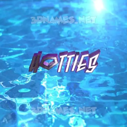hotties in Water 2015 style - 3D name wallpaper hotties in Water 2015 style - 3D name wallpaper