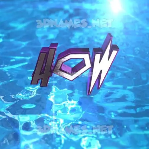how in Water 2015 style - 3D name wallpaper