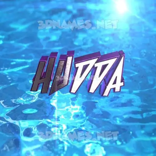 hudda in Water 2015 style - 3D name wallpaper hudda in Water 2015 style - 3D name wallpaper