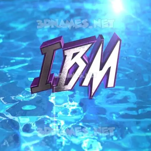 ibm in Water 2015 style - 3D name wallpaper