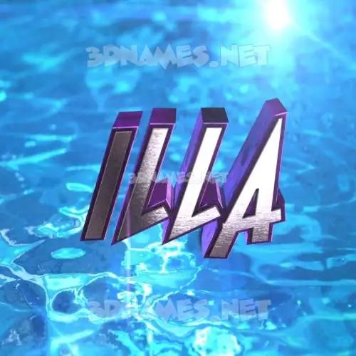 illa in Water 2015 style - 3D name wallpaper illa in Water 2015 style - 3D name wallpaper