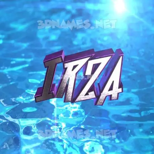 irza in Water 2015 style - 3D name wallpaper