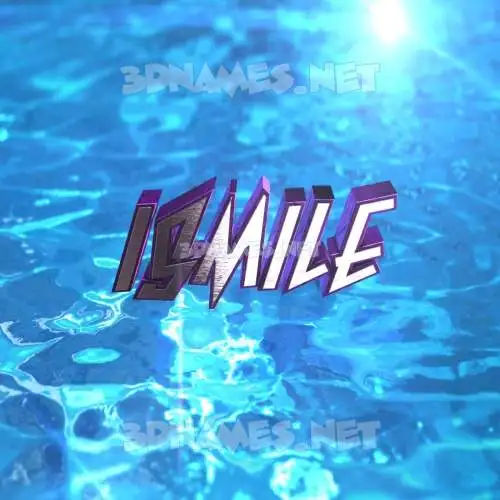 ismile in Water 2015 style - 3D name wallpaper ismile in Water 2015 style - 3D name wallpaper