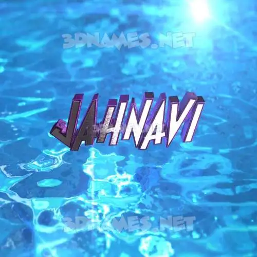 jahnavi in Water 2015 style - 3D name wallpaper jahnavi in Water 2015 style - 3D name wallpaper