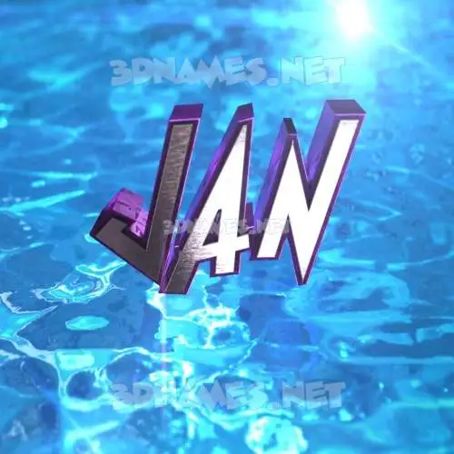 jan in Water 2015 style - 3D name wallpaper jan in Water 2015 style - 3D name wallpaper