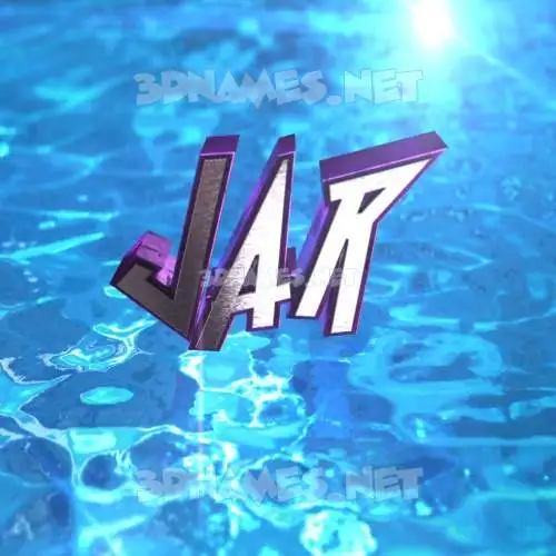 jar in Water 2015 style - 3D name wallpaper