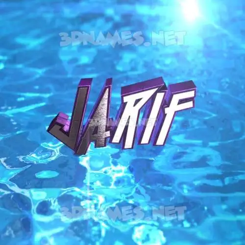 jarif in Water 2015 style - 3D name wallpaper jarif in Water 2015 style - 3D name wallpaper
