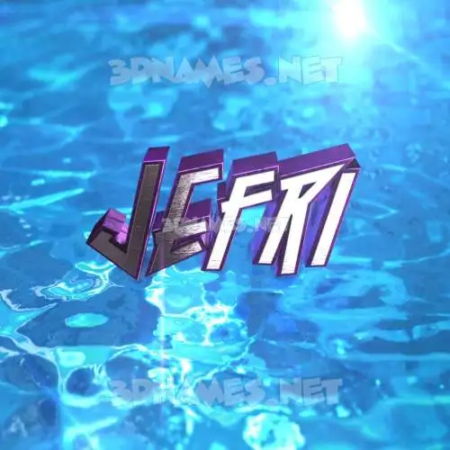 jefri in Water 2015 style - 3D name wallpaper jefri in Water 2015 style - 3D name wallpaper
