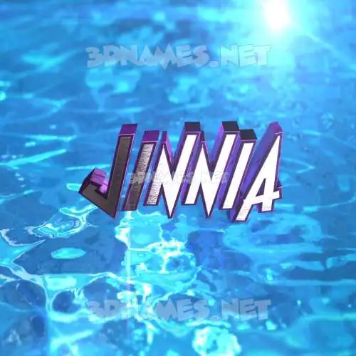 jinnia in Water 2015 style - 3D name wallpaper