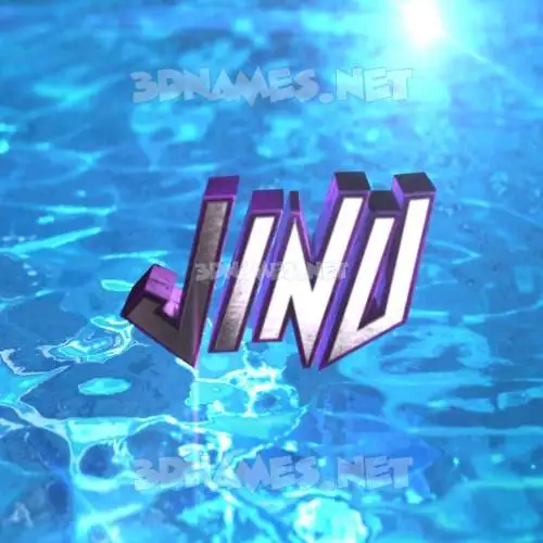 jinu in Water 2015 style - 3D name wallpaper