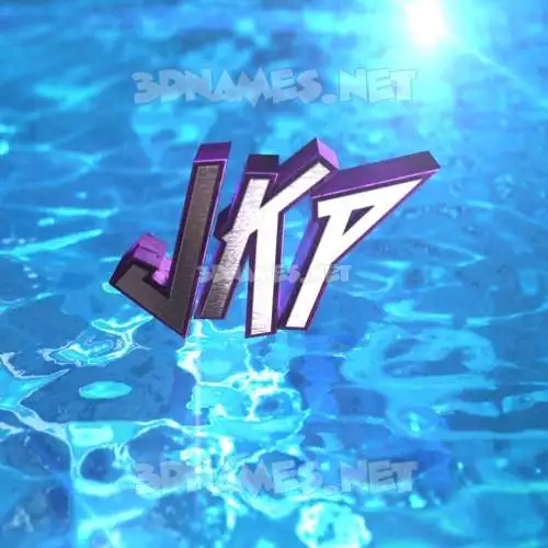 jkp in Water 2015 style - 3D name wallpaper