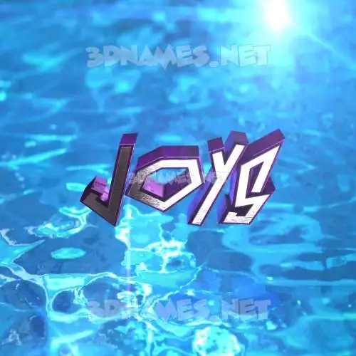 joys in Water 2015 style - 3D name wallpaper