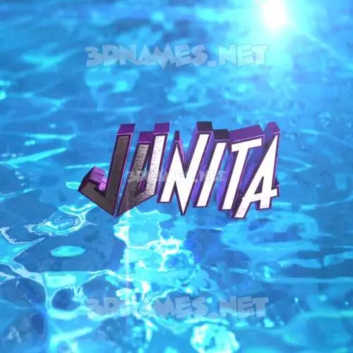junita in Water 2015 style - 3D name wallpaper
