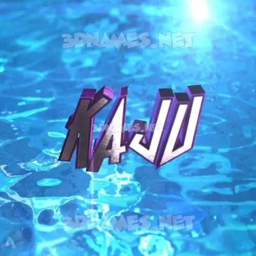 kaju in Water 2015 style - 3D name wallpaper kaju in Water 2015 style - 3D name wallpaper