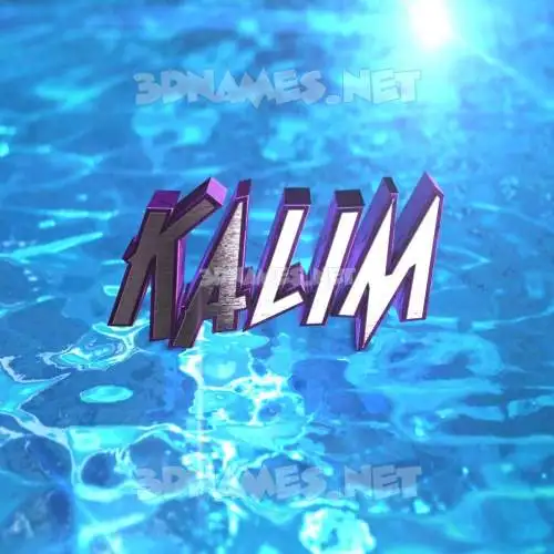 kalim in Water 2015 style - 3D name wallpaper kalim in Water 2015 style - 3D name wallpaper