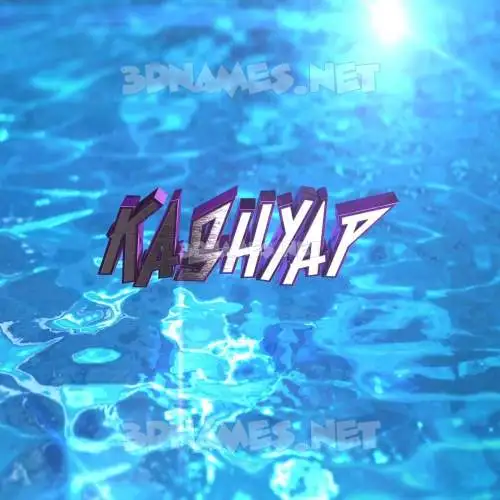 kashyap in Water 2015 style - 3D name wallpaper kashyap in Water 2015 style - 3D name wallpaper