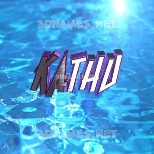kathu in Water 2015 style - 3D name wallpaper kathu in Water 2015 style - 3D name wallpaper