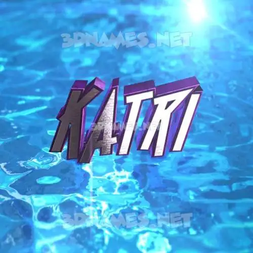 katri in Water 2015 style - 3D name wallpaper katri in Water 2015 style - 3D name wallpaper