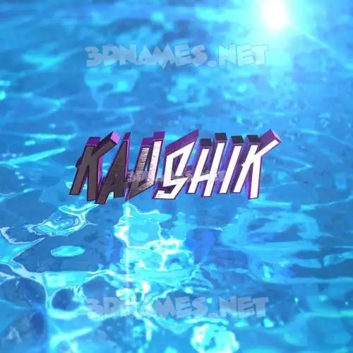 kaushik in Water 2015 style - 3D name wallpaper kaushik in Water 2015 style - 3D name wallpaper