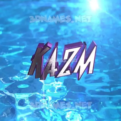 kazm in Water 2015 style - 3D name wallpaper kazm in Water 2015 style - 3D name wallpaper