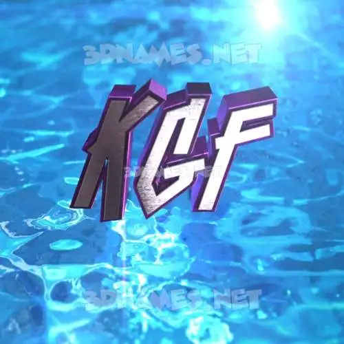 kgf in Water 2015 style - 3D name wallpaper