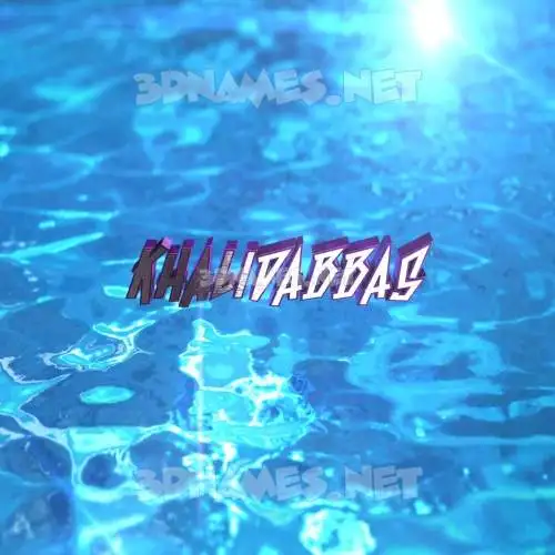 khalidabbas in Water 2015 style - 3D name wallpaper khalidabbas in Water 2015 style - 3D name wallpaper