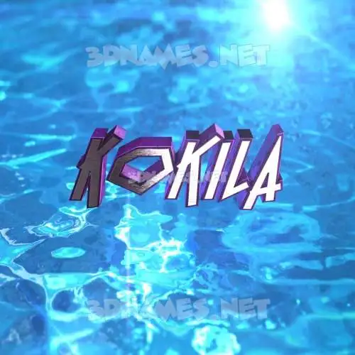 kokila in Water 2015 style - 3D name wallpaper kokila in Water 2015 style - 3D name wallpaper