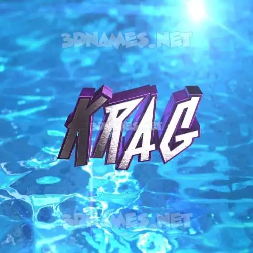 krag in Water 2015 style - 3D name wallpaper krag in Water 2015 style - 3D name wallpaper