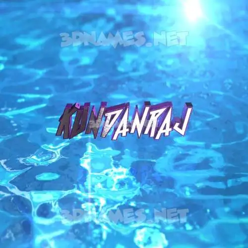 kundanraj in Water 2015 style - 3D name wallpaper