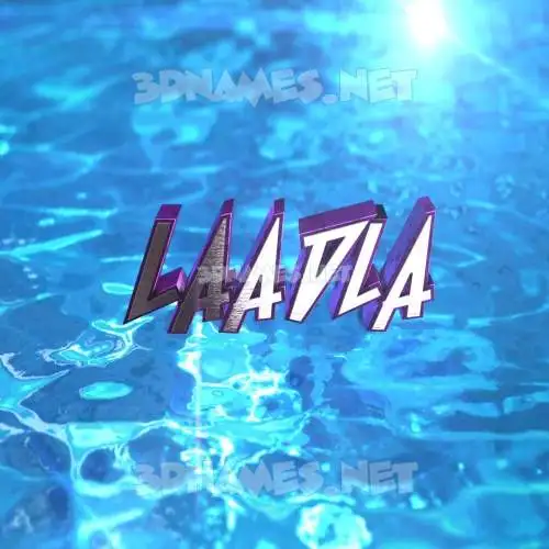 laadla in Water 2015 style - 3D name wallpaper