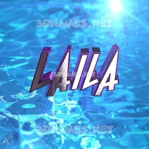 laila in Water 2015 style - 3D name wallpaper laila in Water 2015 style - 3D name wallpaper