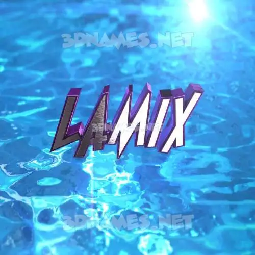 lamix in Water 2015 style - 3D name wallpaper